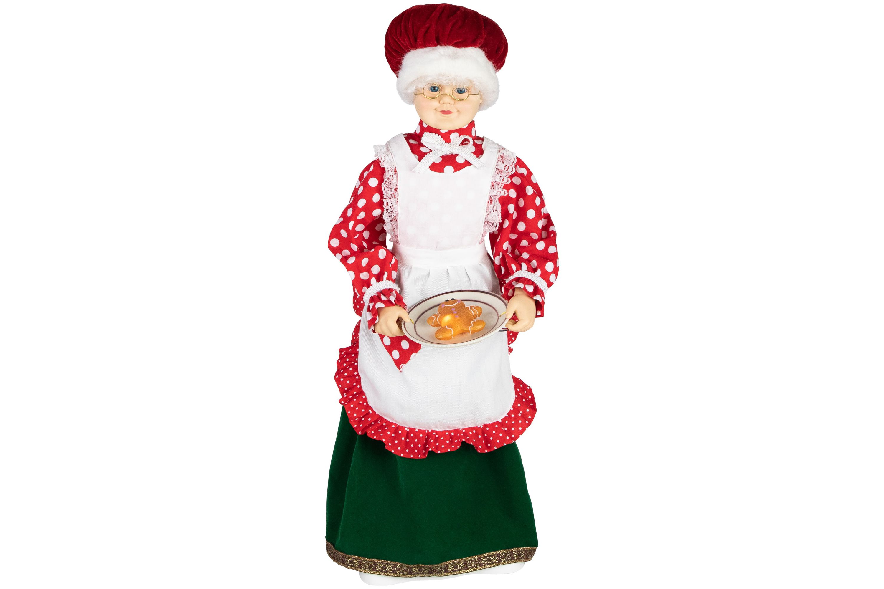 24" Animated and Musical Mrs. Claus with Gingerbread Cookie Christmas Figure