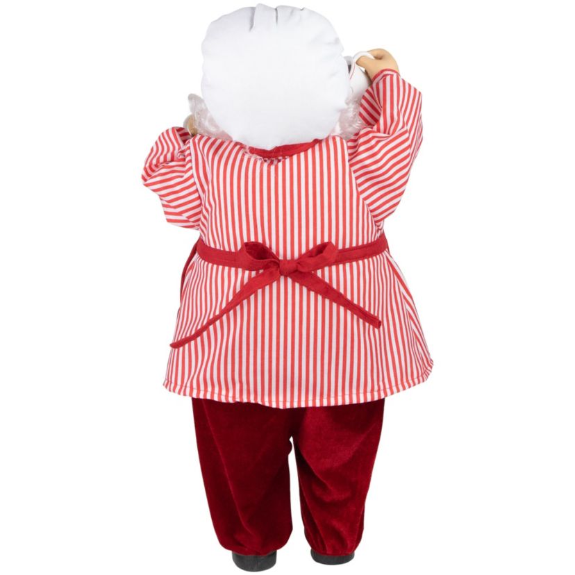 24" Animated and Musical Chef Santa Claus With Hot Cocoa and Cookie Christmas Figure