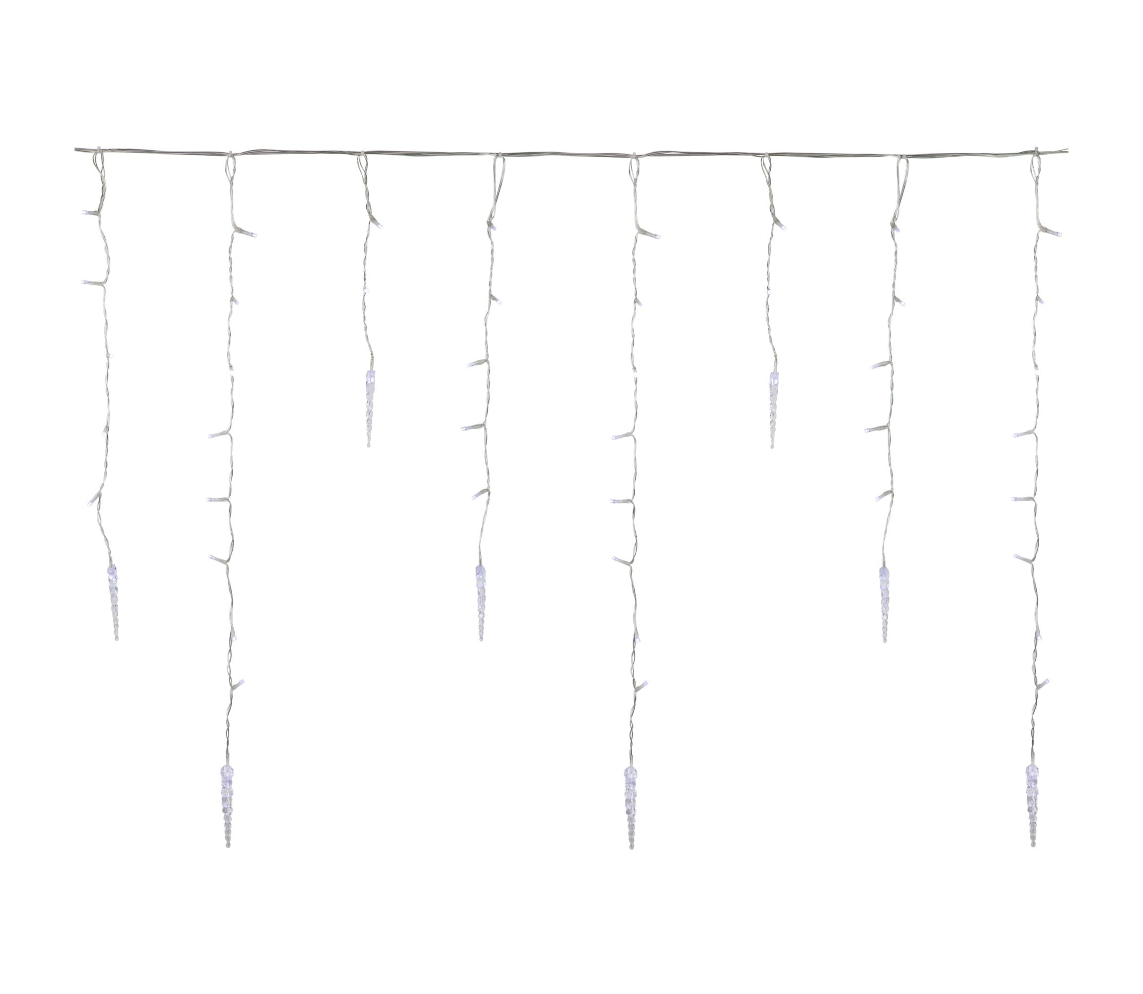 LED Ice Pillars Christmas Icicle Light Set - Pure White - 29 Clear Wire - 360ct