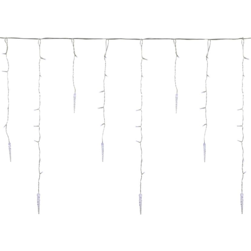 LED Ice Pillars Christmas Icicle Light Set - Pure White - 29 Clear Wire - 360ct