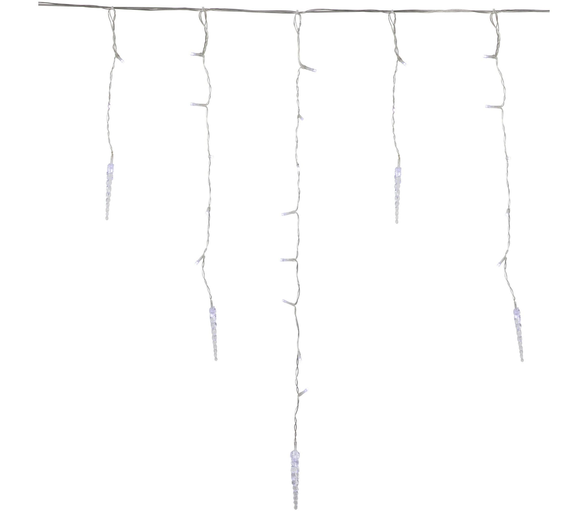 LED Ice Pillars Christmas Icicle Light Set - Pure White - 29 Clear Wire - 360ct