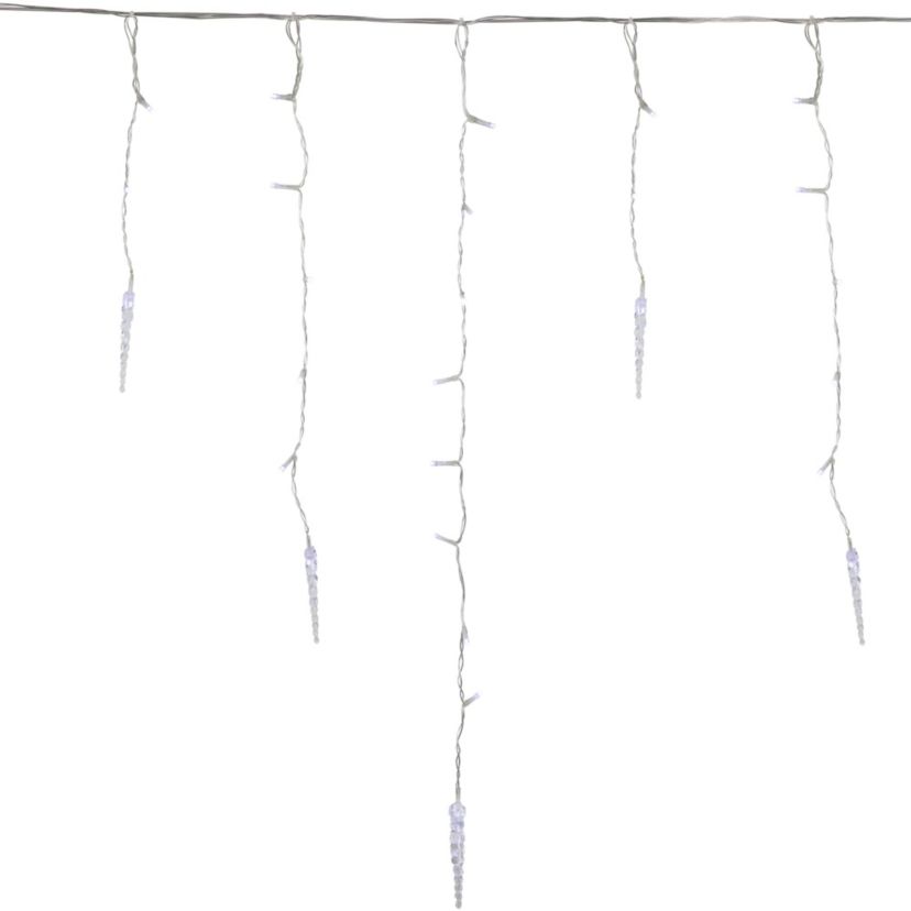 LED Ice Pillars Christmas Icicle Light Set - Pure White - 29 Clear Wire - 360ct