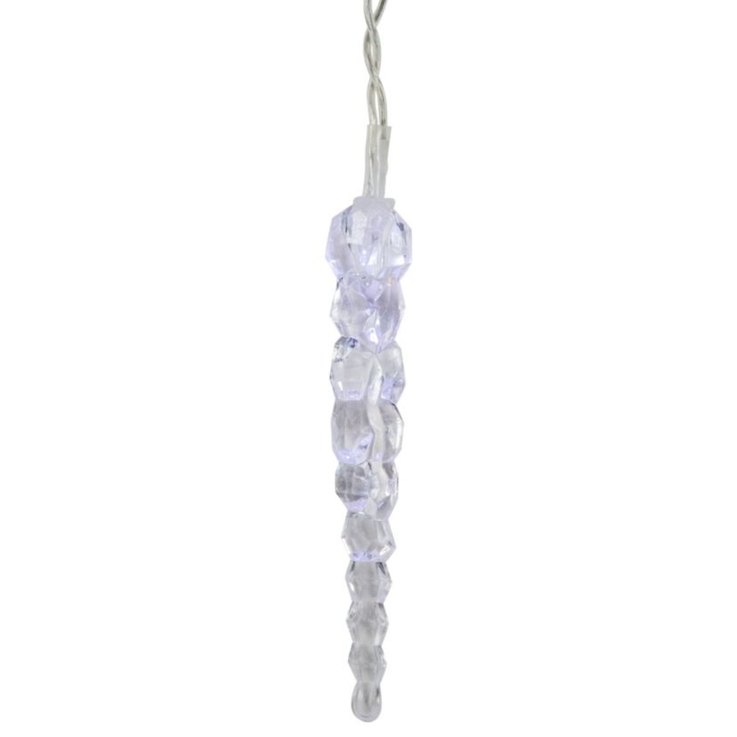 LED Ice Pillars Christmas Icicle Light Set - Pure White - 29 Clear Wire - 360ct