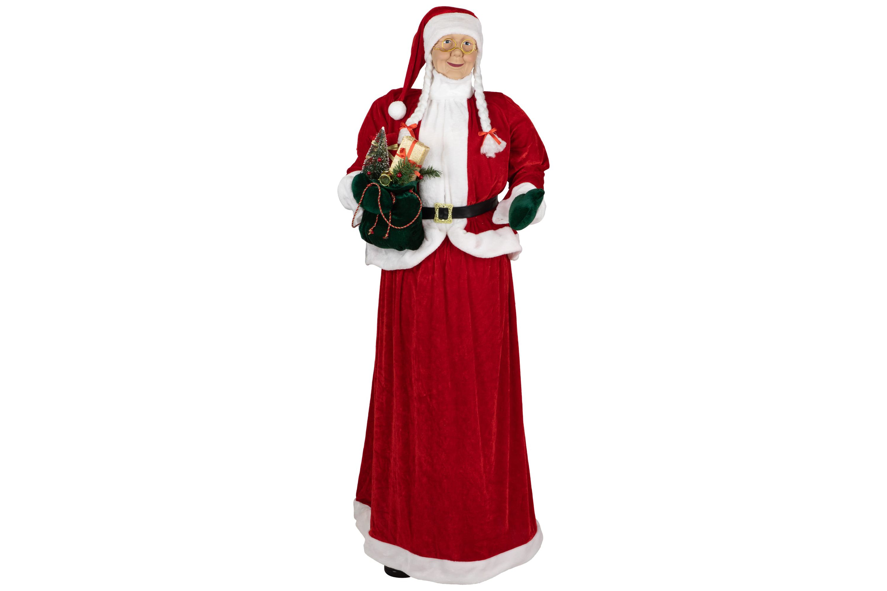 6ft Mrs. Claus Commercial Christmas Figure with Gift Bag
