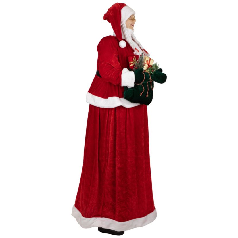 6ft Mrs. Claus Commercial Christmas Figure with Gift Bag