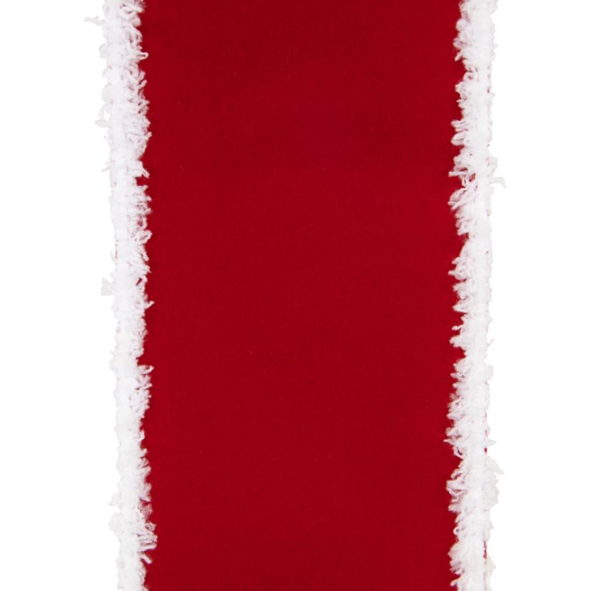 14 Red and White Velvet Christmas Door Bow