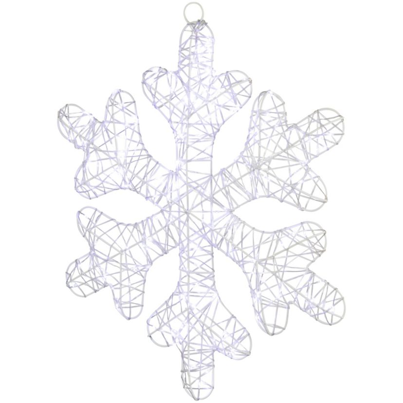 23.5inch LED Lighted Twinkle Snowflake Outdoor Christmas Decoration