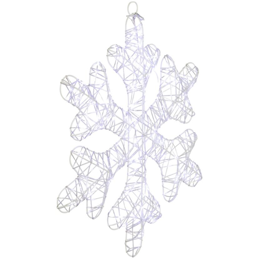 23.5inch LED Lighted Twinkle Snowflake Outdoor Christmas Decoration