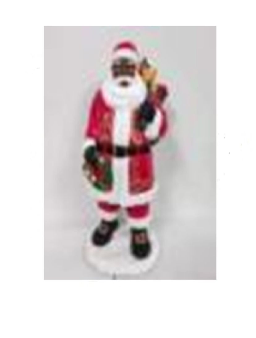 14inch African American Santa Claus Christmas Figurine