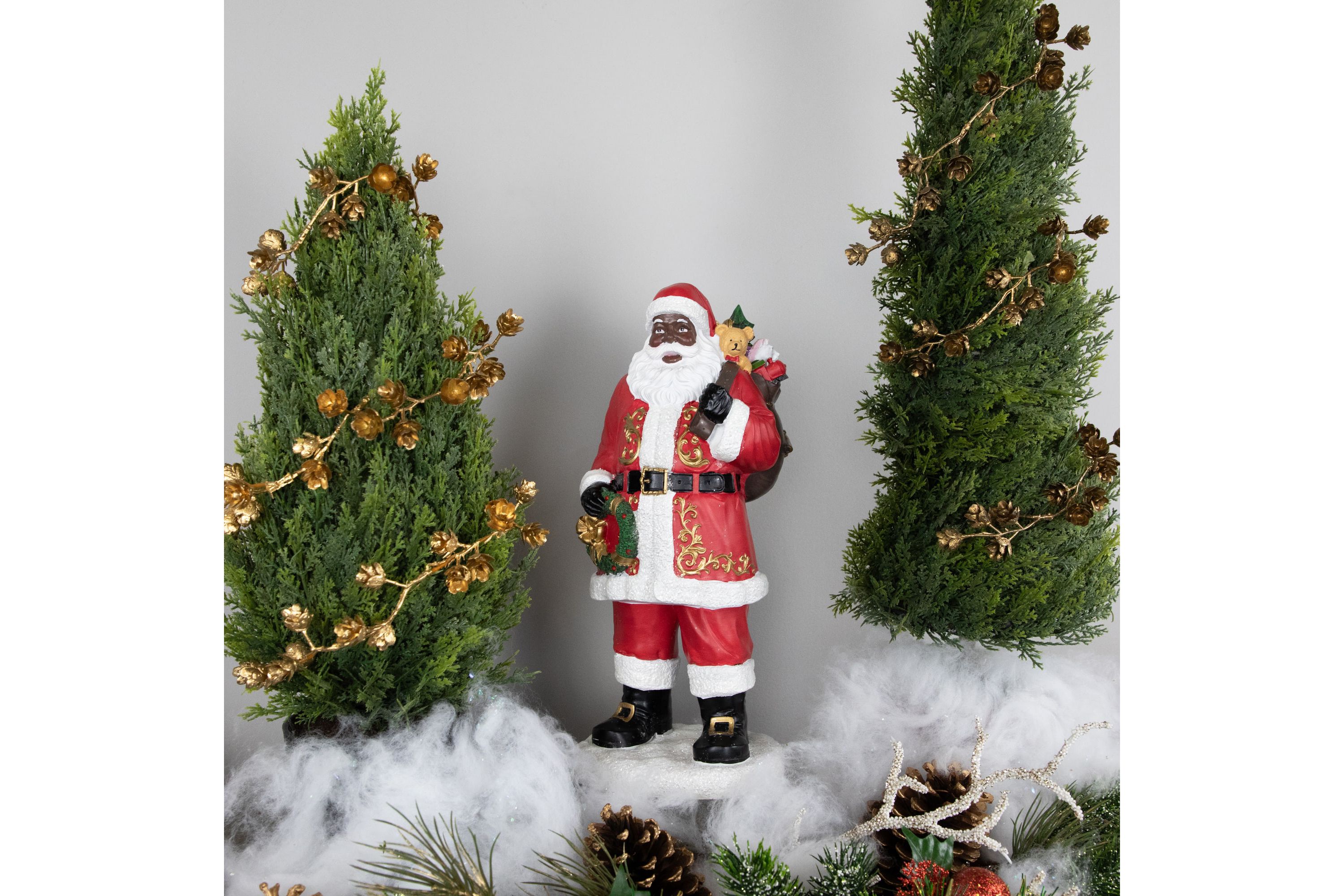 14inch African American Santa Claus Christmas Figurine
