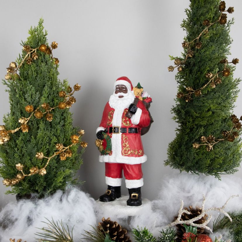 14inch African American Santa Claus Christmas Figurine
