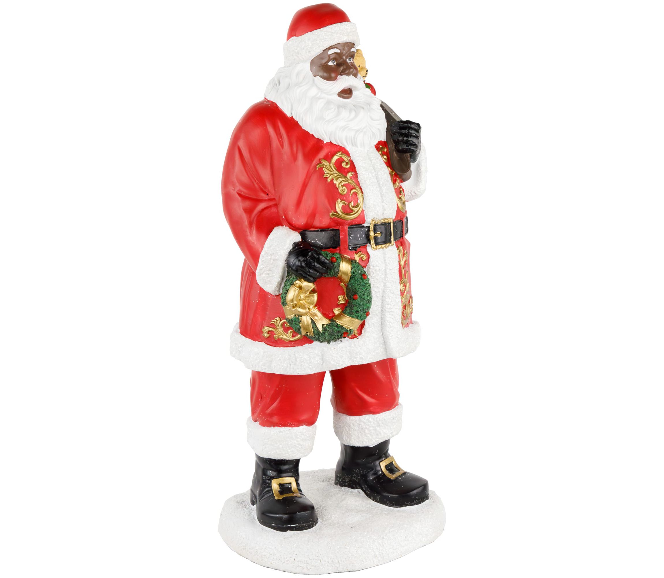 14inch African American Santa Claus Christmas Figurine