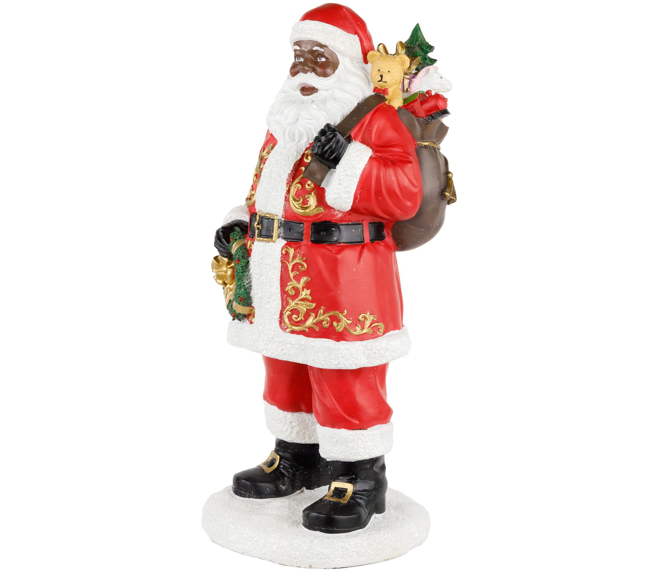 14inch African American Santa Claus Christmas Figurine