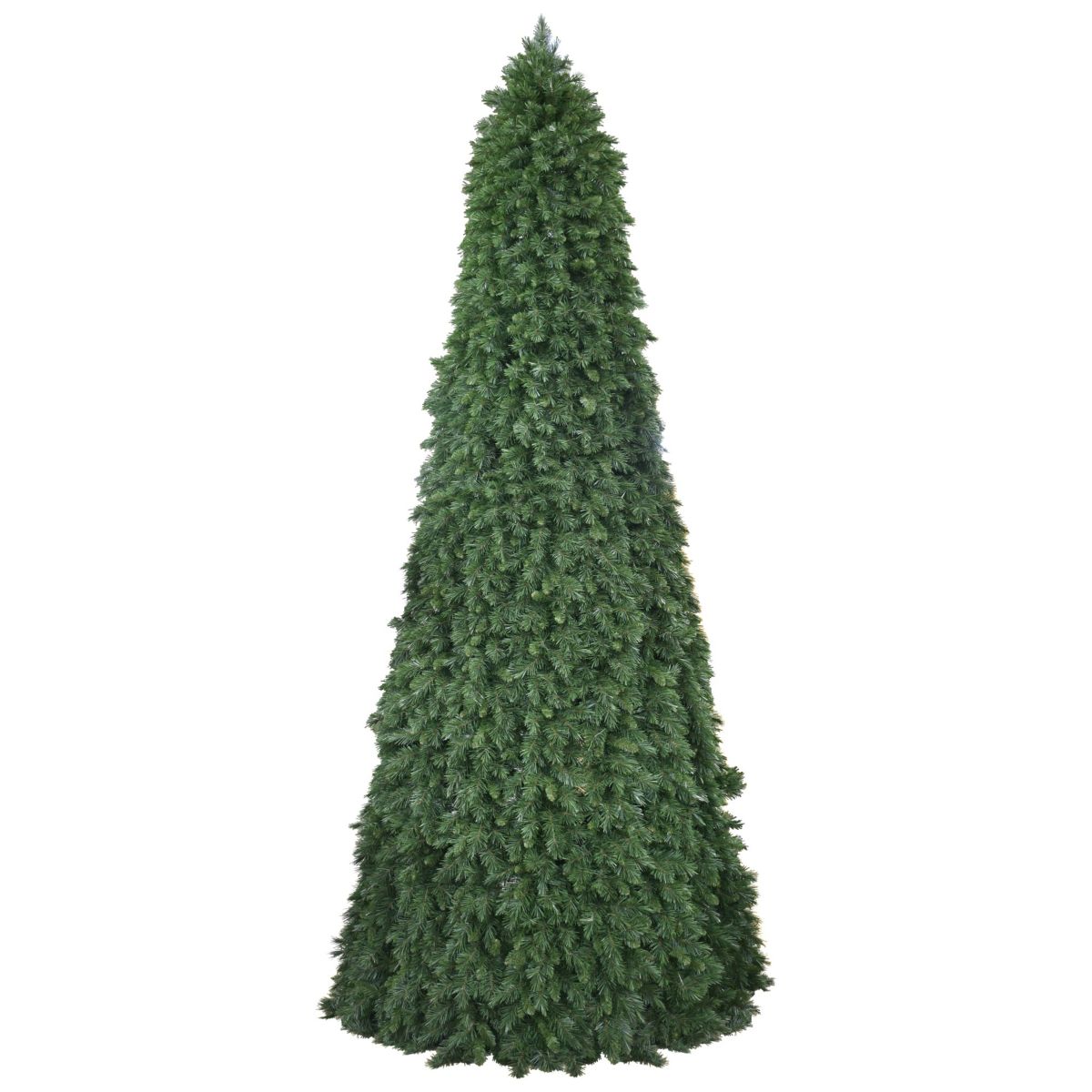 15 Pre-Lit Green Pencil Pine Artificial Christmas Tree - Multi Lights