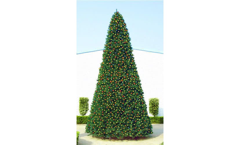 15 Pre-Lit Green Pencil Pine Artificial Christmas Tree - Multi Lights