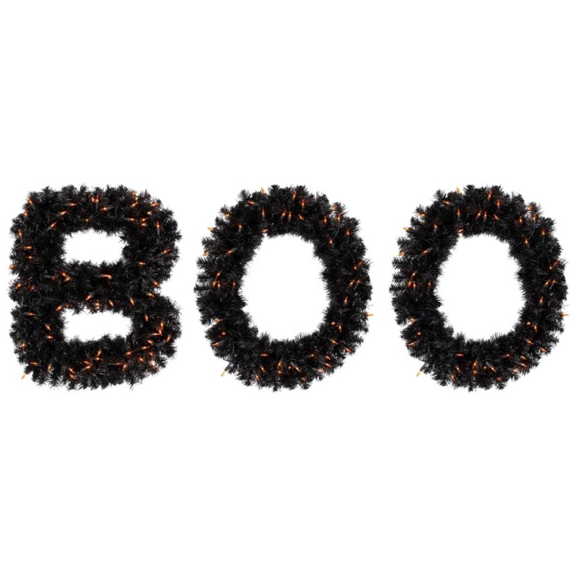 18" Lighted Letter Boo Sign Outdoor Halloween Decoration