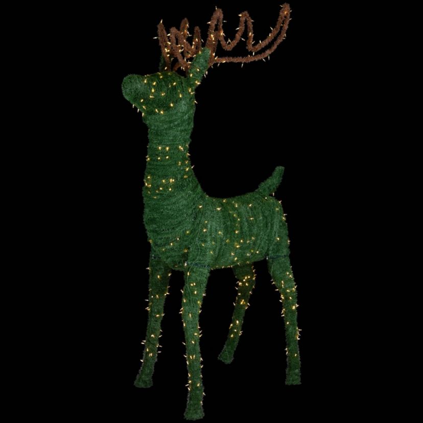 Lighted Commercial Standing Topiary Reindeer Outdoor Christmas Decoration - 6.5 - Warm White LED Lights