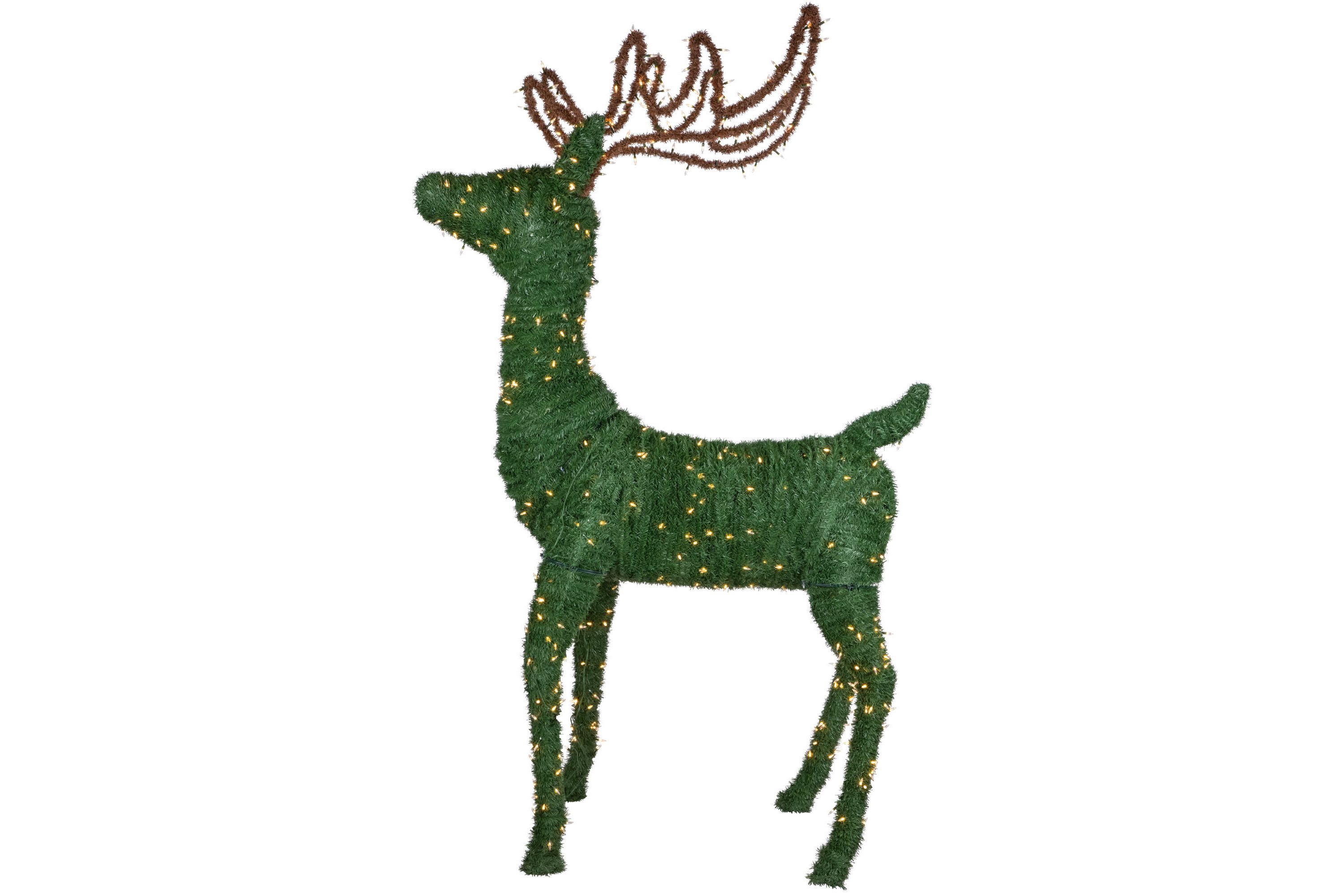 Lighted Commercial Standing Topiary Reindeer Outdoor Christmas Decoration - 6.5 - Warm White LED Lights