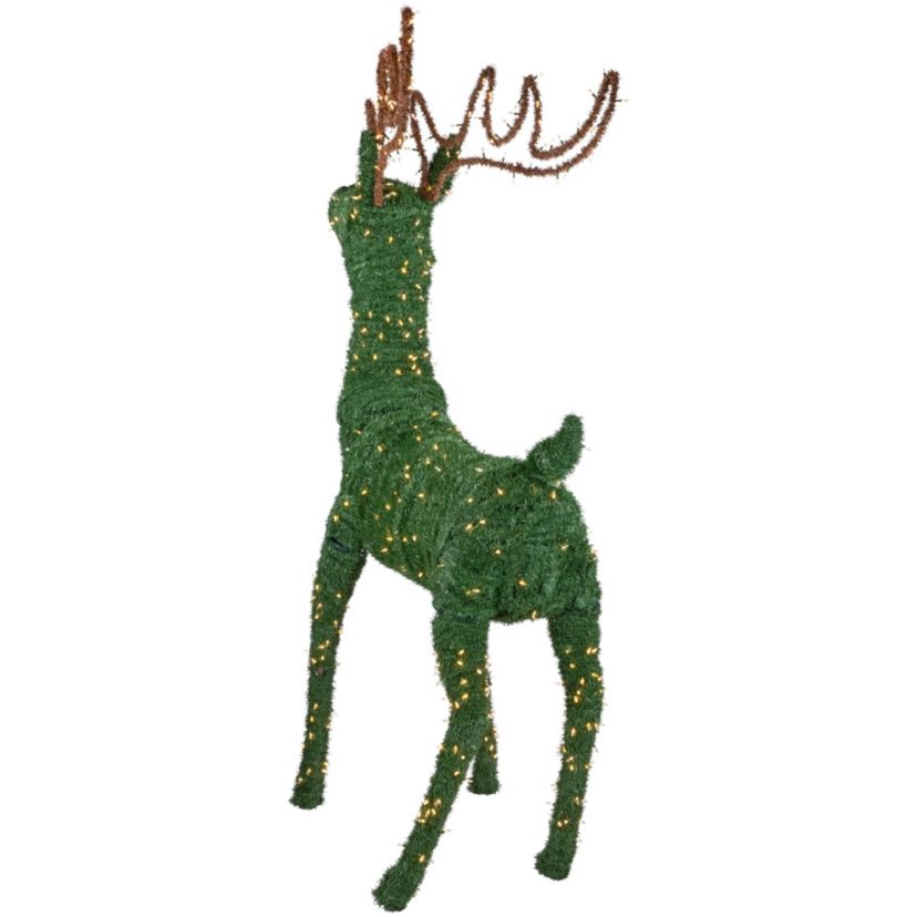 Lighted Commercial Standing Topiary Reindeer Outdoor Christmas Decoration - 6.5 - Warm White LED Lights