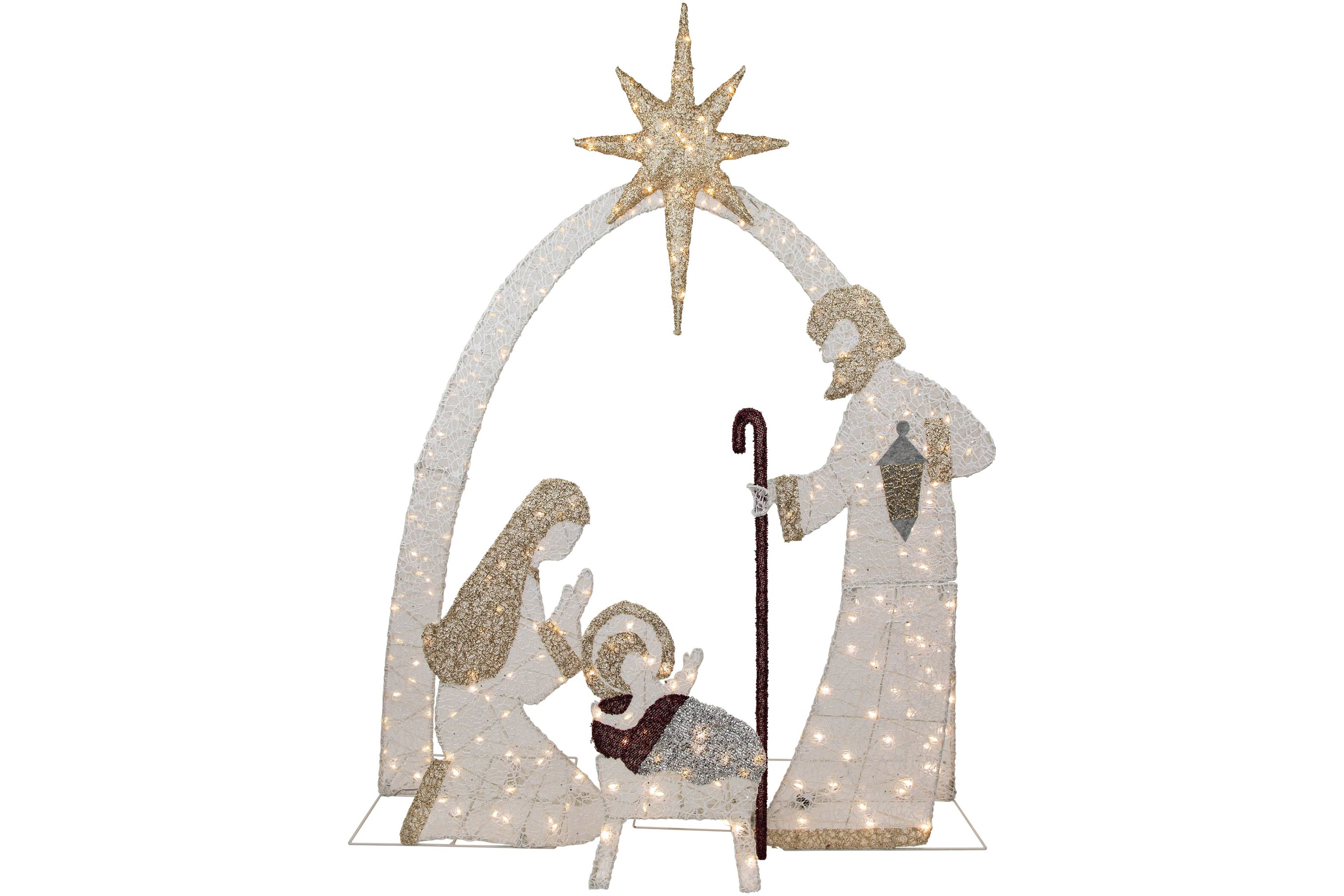 6.75 LED Lighted Holy Family Nativity Scene Outdoor Christmas Decoration