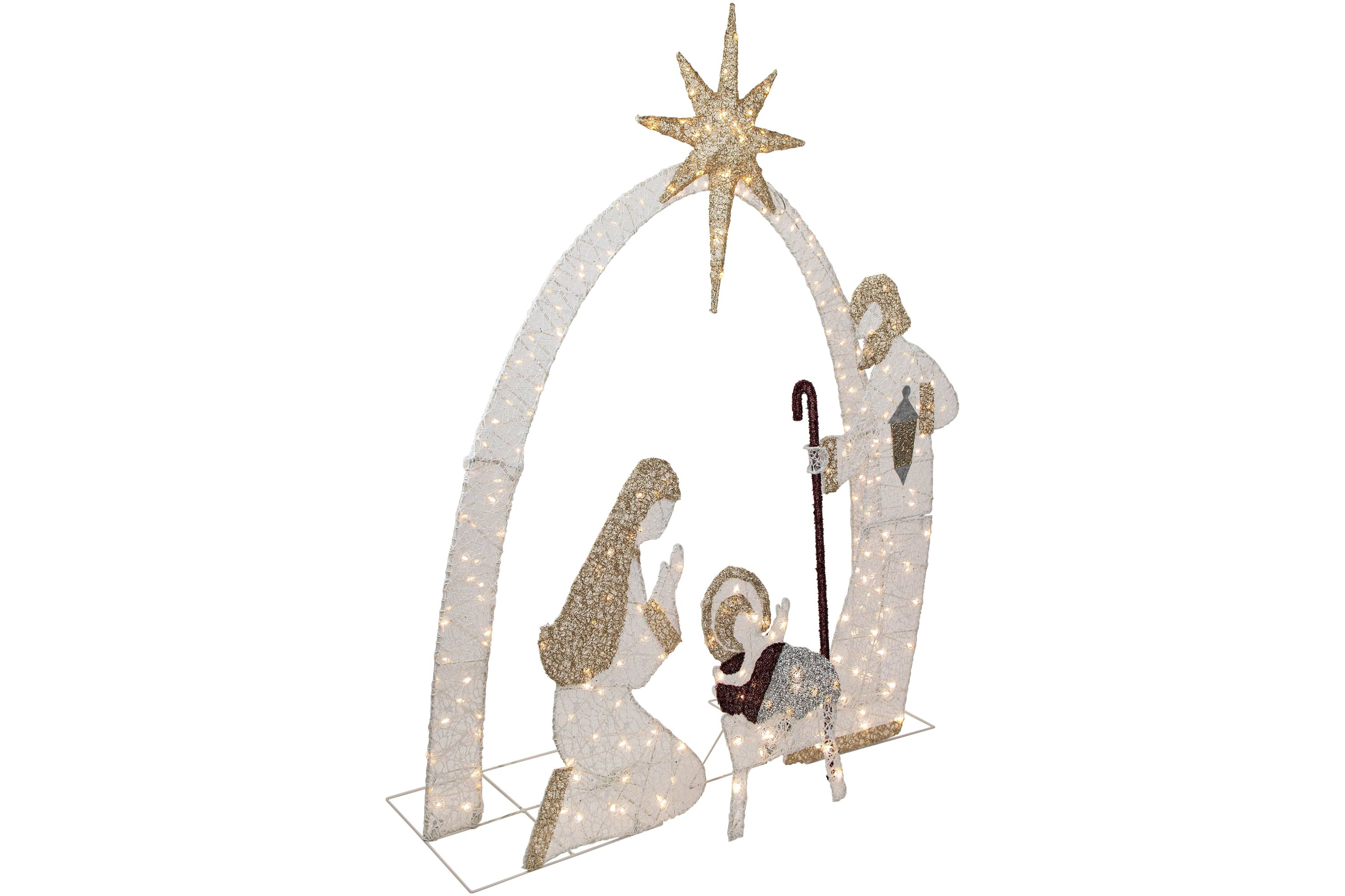 6.75 LED Lighted Holy Family Nativity Scene Outdoor Christmas Decoration