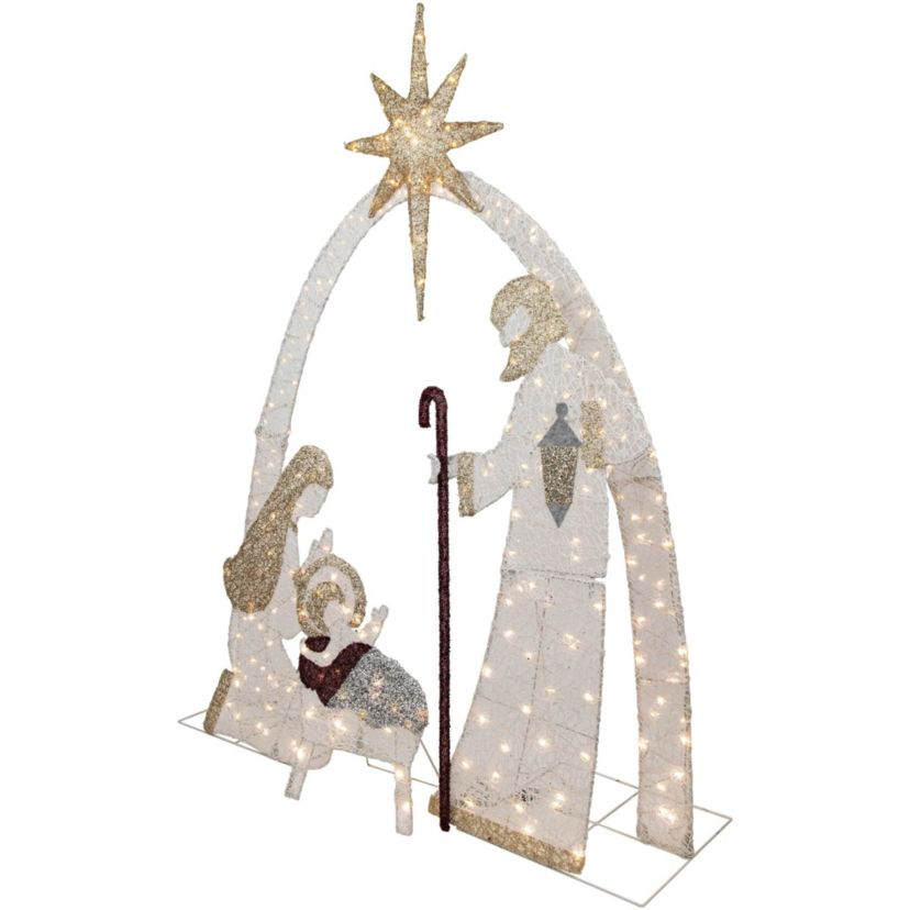 6.75 LED Lighted Holy Family Nativity Scene Outdoor Christmas Decoration
