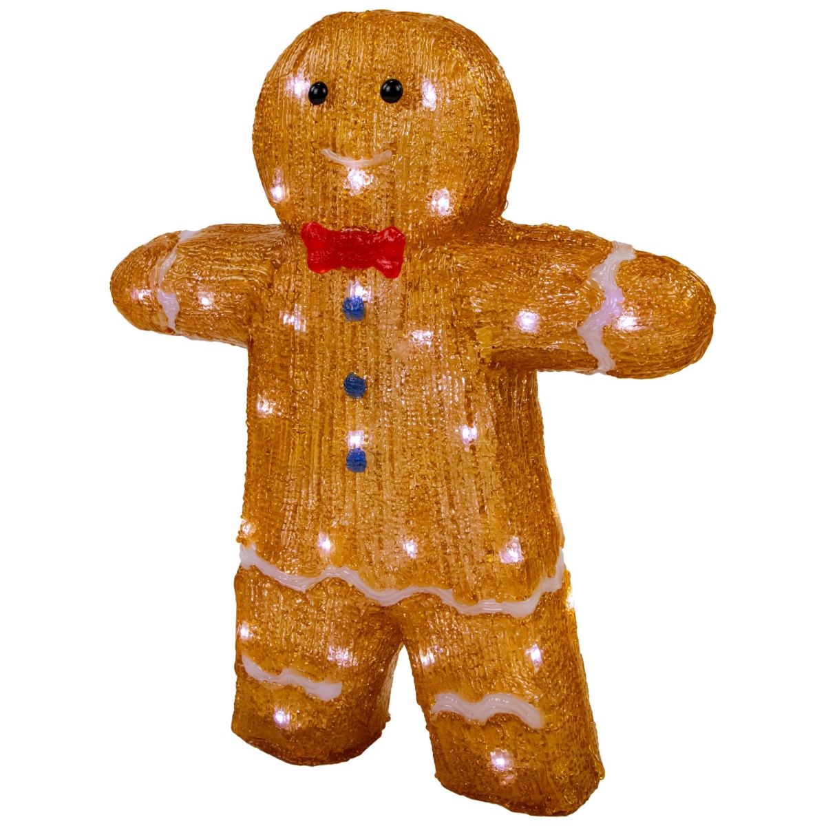 Northlight 16inch LED Lighted Acrylic Gingerbread Man with Bow Tie ...
