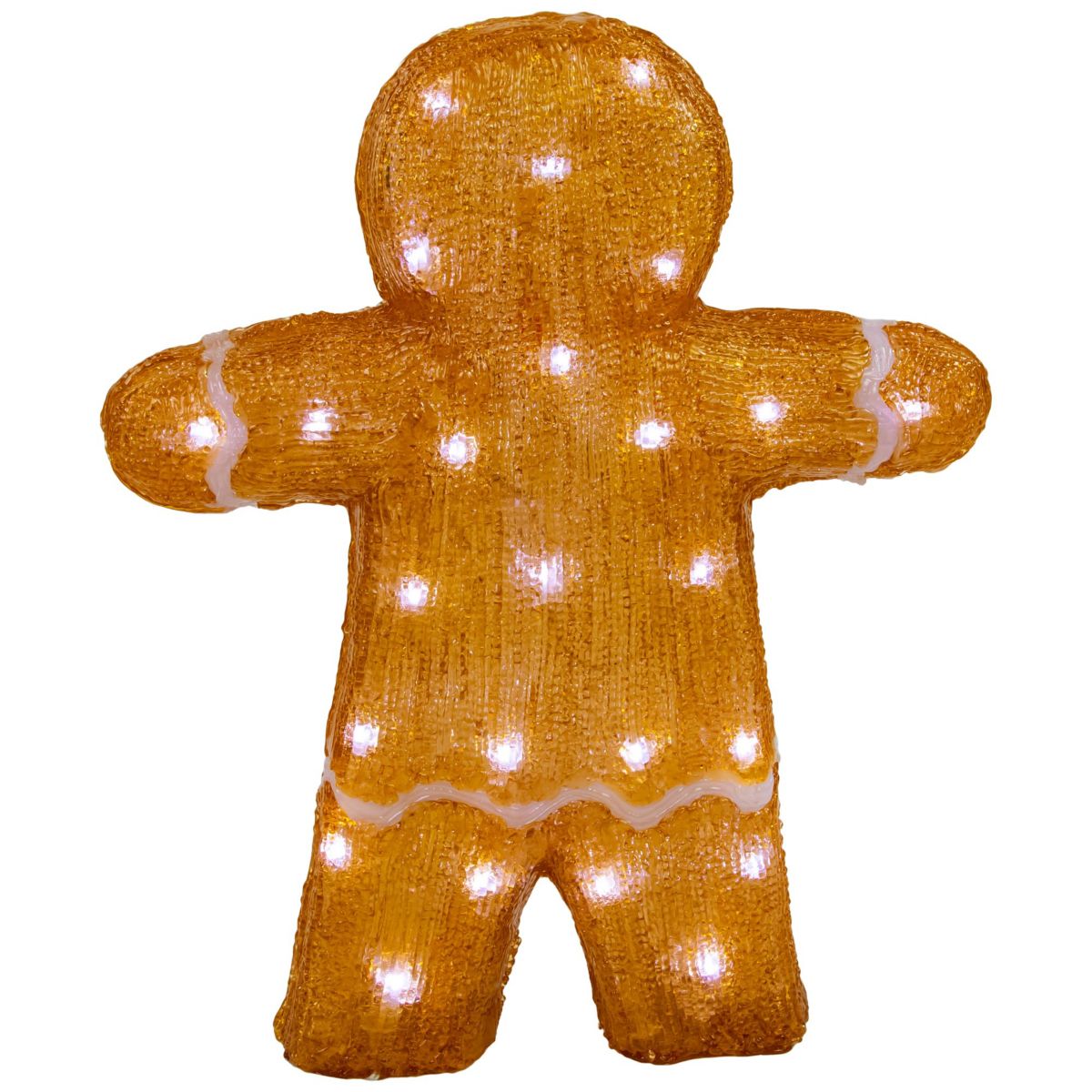 Northlight 16inch LED Lighted Acrylic Gingerbread Man with Bow Tie ...