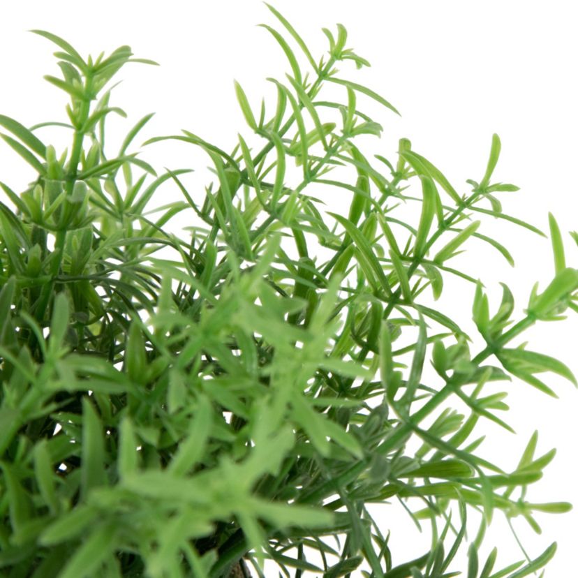 9" Green Leafy Artificial Spring Foliage in Fabric Covered Pot