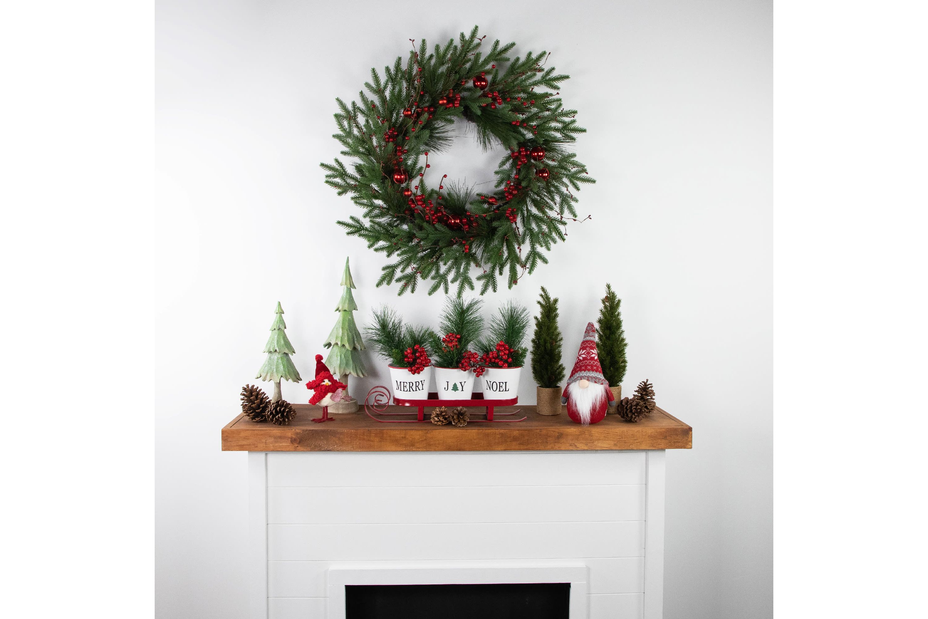 Real Touch™️ Berries and Pine Artificial Christmas Wreath  - 32" - Unlit