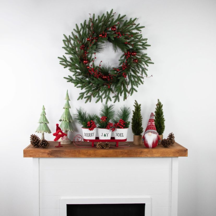 Real Touch™️ Berries and Pine Artificial Christmas Wreath  - 32" - Unlit