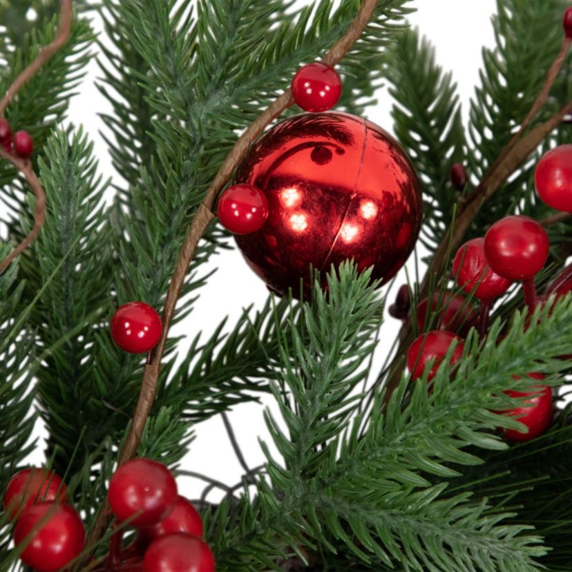 Real Touch™️ Berries and Pine Artificial Christmas Wreath  - 32" - Unlit