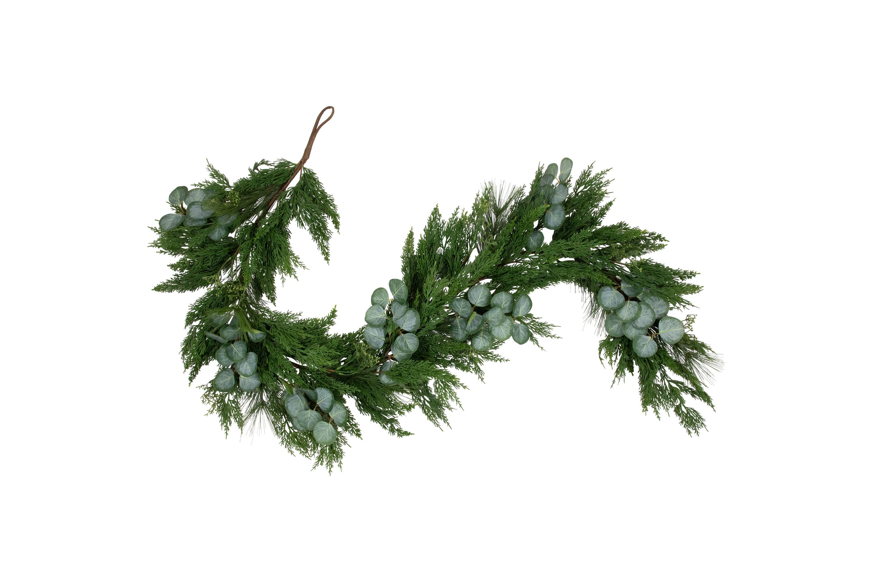 6 Eucalyptus and Mixed Pine Artificial Christmas Garland