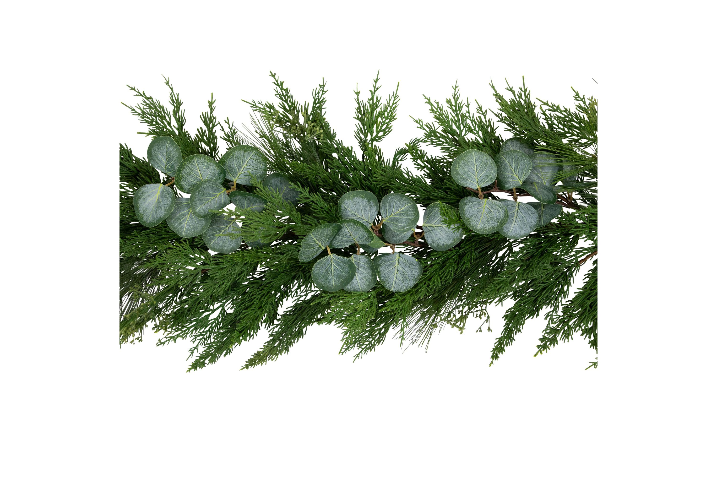 6 Eucalyptus and Mixed Pine Artificial Christmas Garland