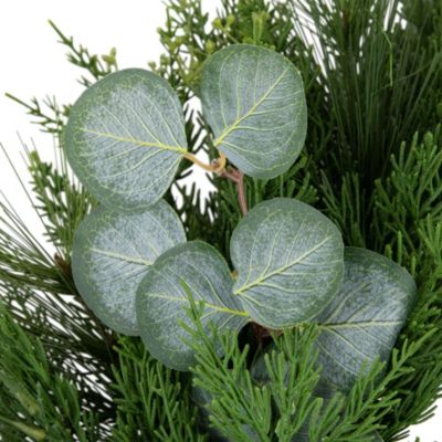 Eucalyptus and Mixed Pine Artificial Christmas Wreath  24-Inch - Unlit