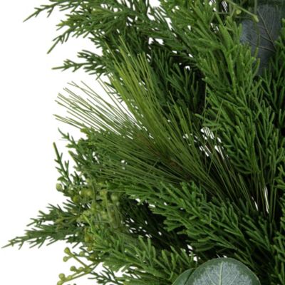 Eucalyptus and Mixed Pine Artificial Christmas Wreath  24-Inch - Unlit