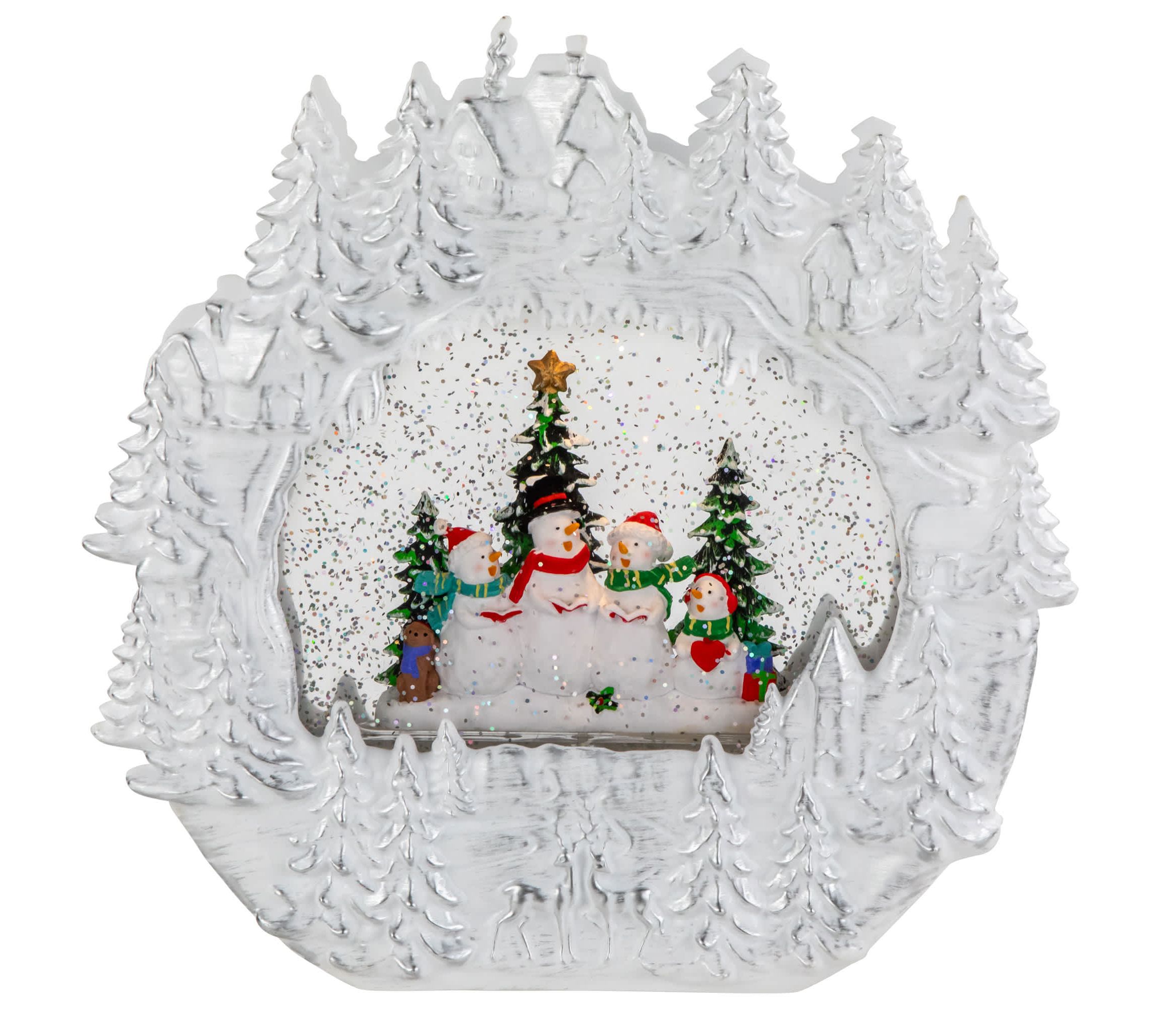 LED Lighted Caroling Snowmen Christmas Snow Globe - 9.5"