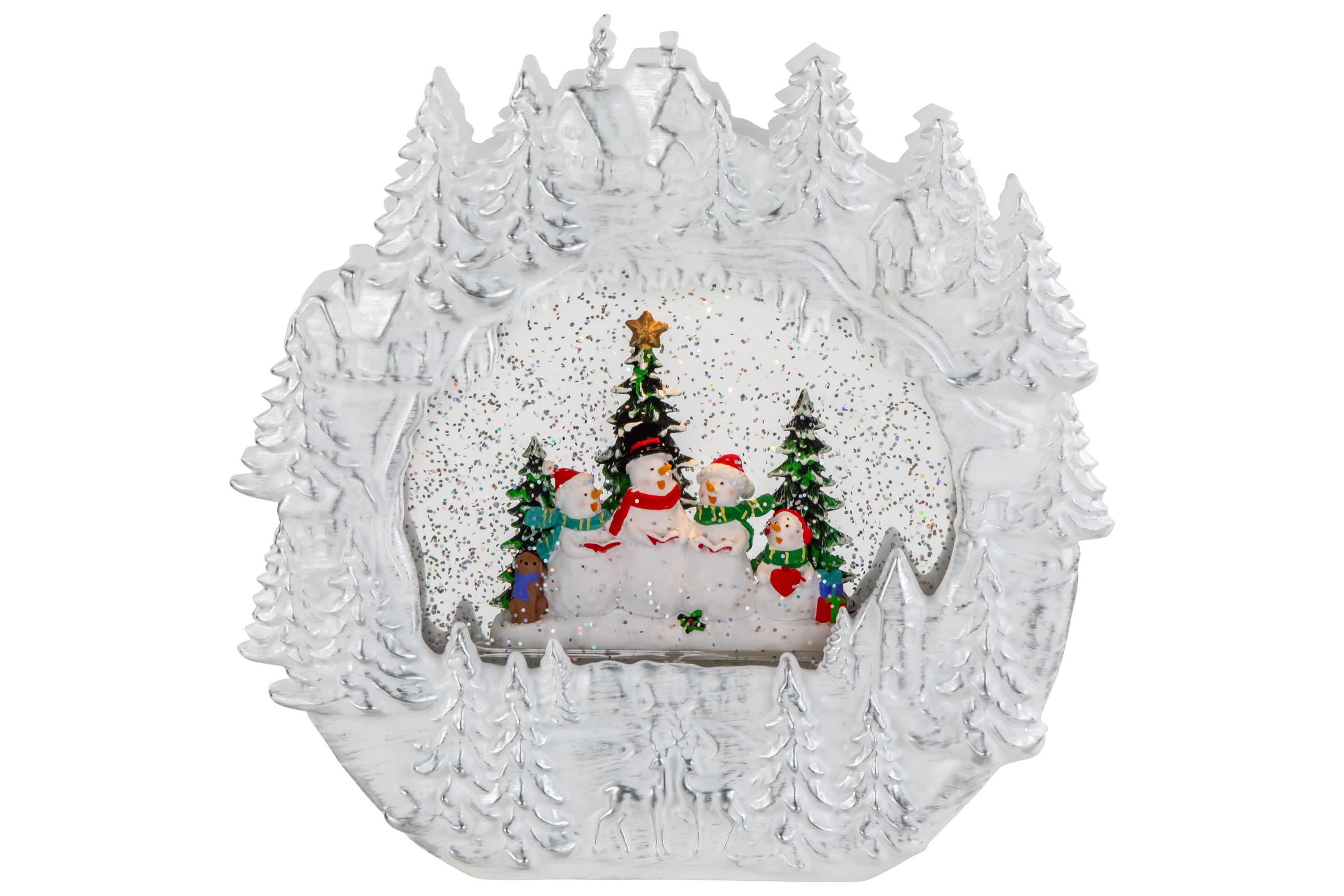 LED Lighted Caroling Snowmen Christmas Snow Globe - 9.5"