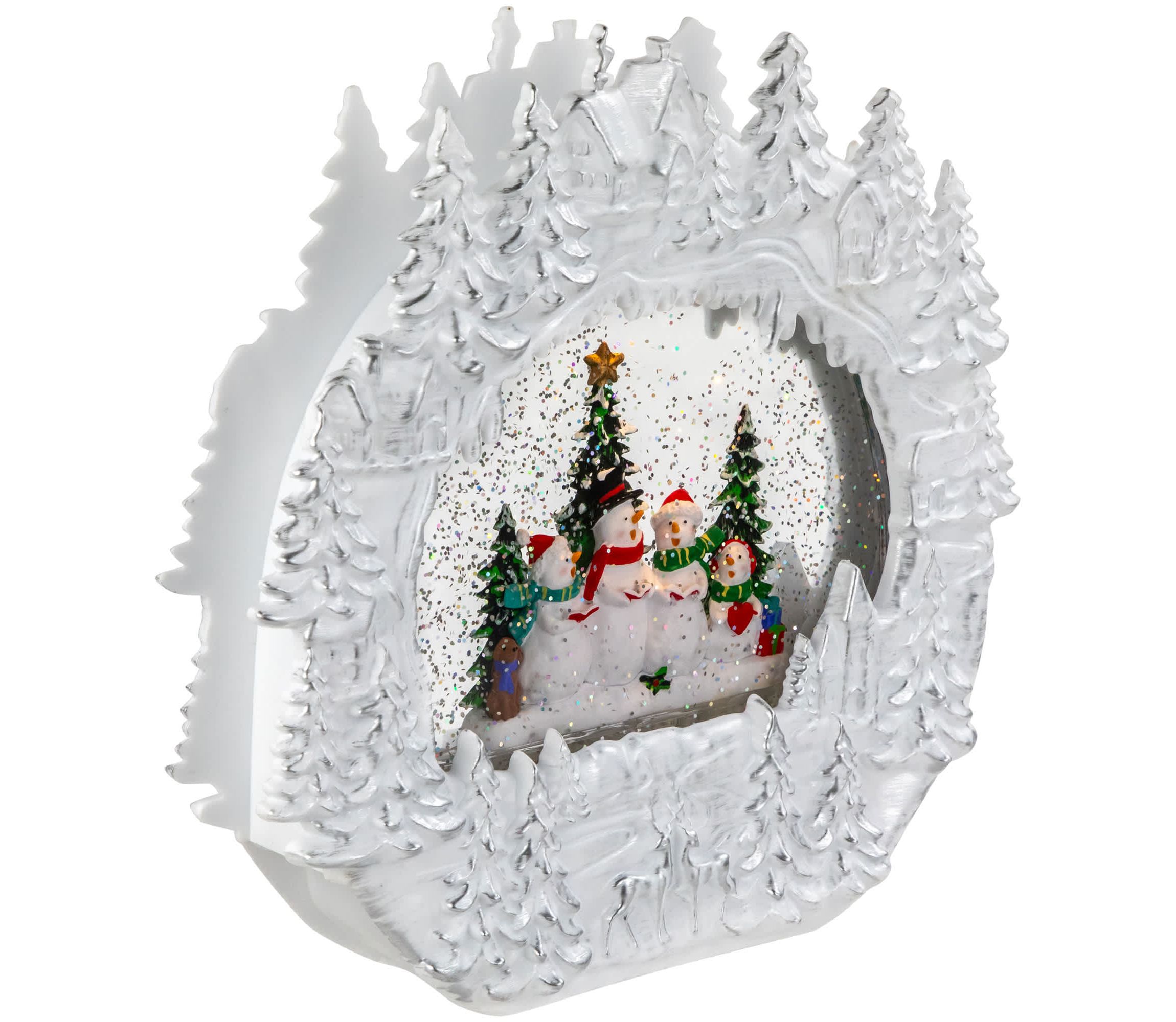 LED Lighted Caroling Snowmen Christmas Snow Globe - 9.5"