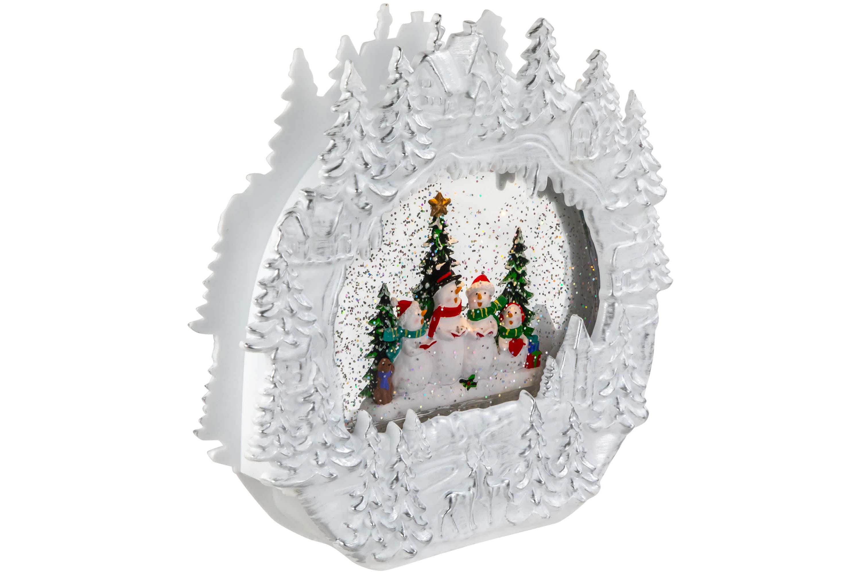 LED Lighted Caroling Snowmen Christmas Snow Globe - 9.5"