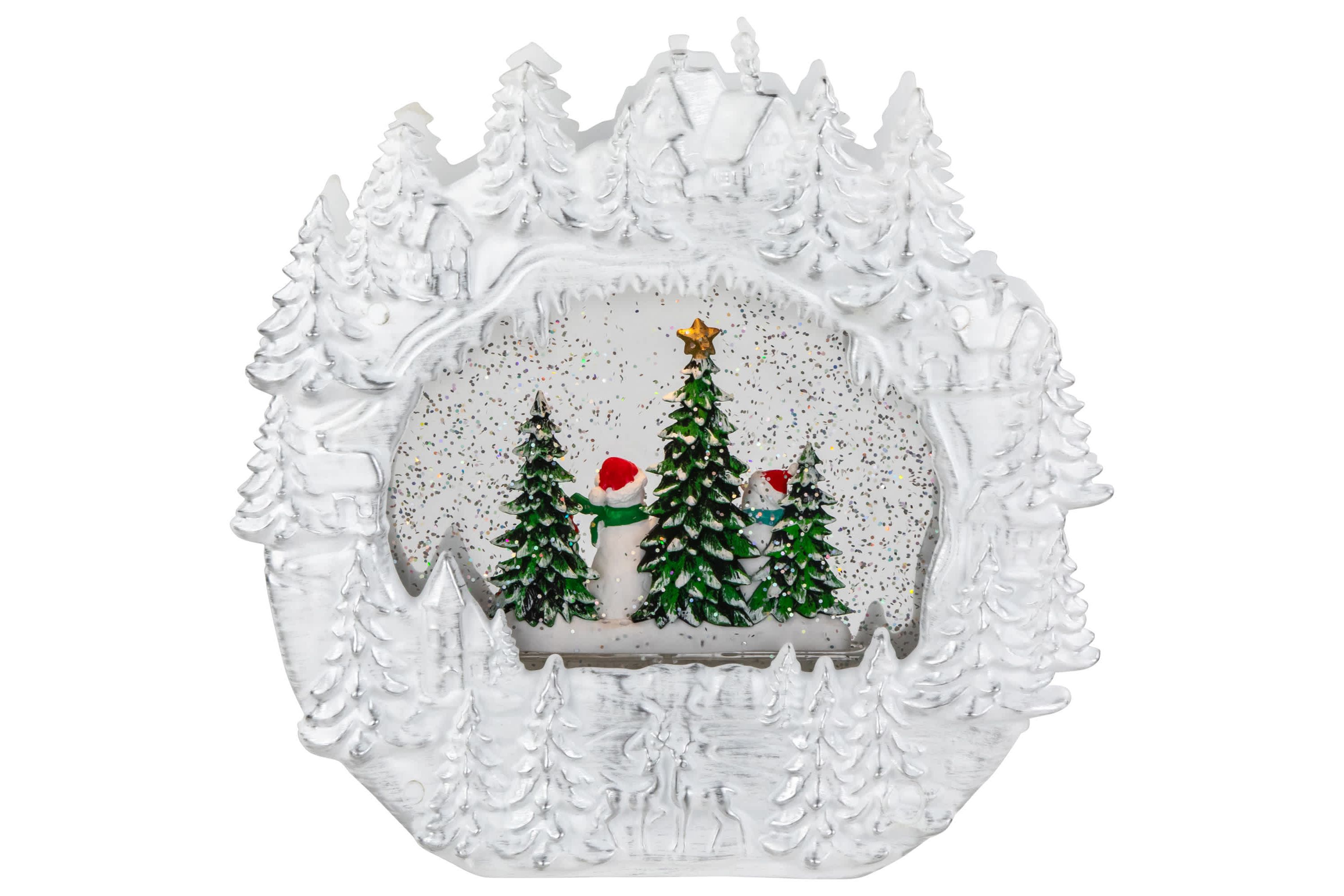 LED Lighted Caroling Snowmen Christmas Snow Globe - 9.5"