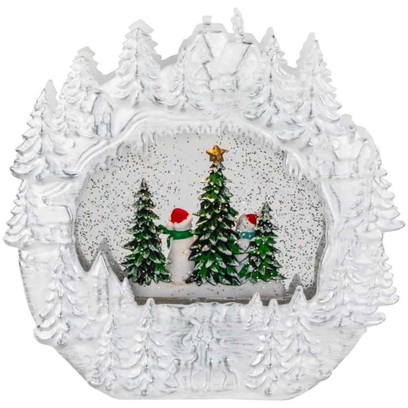 LED Lighted Caroling Snowmen Christmas Snow Globe - 9.5"