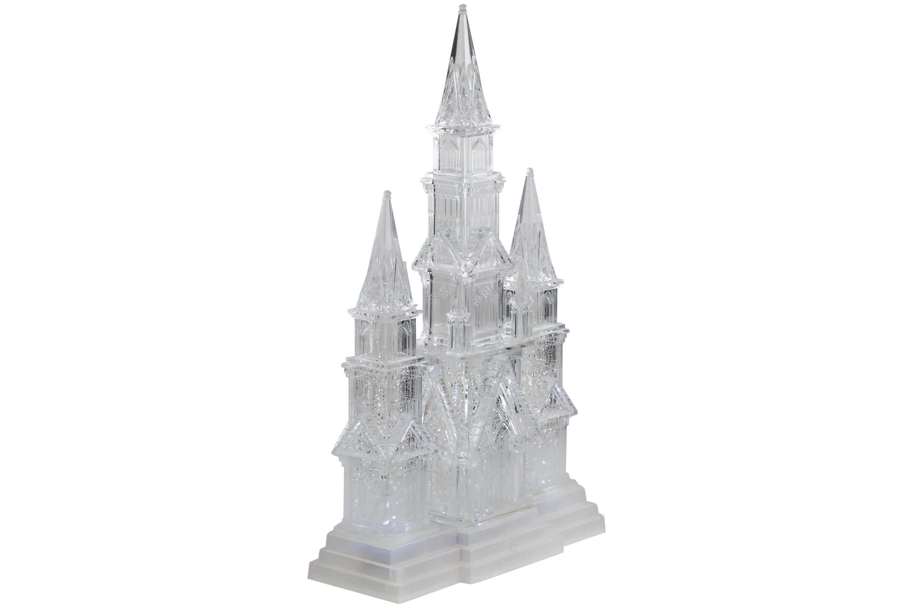 LED Lighted Winter Church Acrylic Christmas Decoration - 17.5"