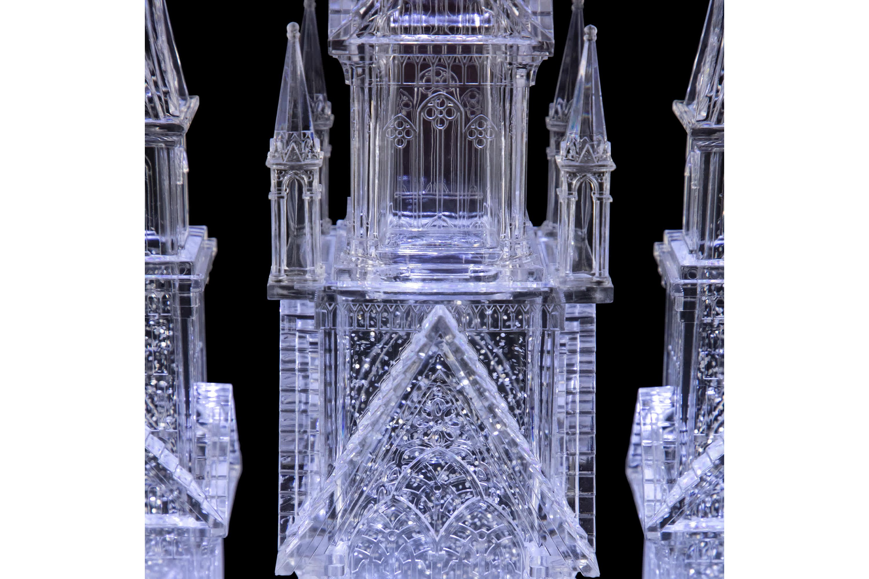 LED Lighted Winter Church Acrylic Christmas Decoration - 17.5"