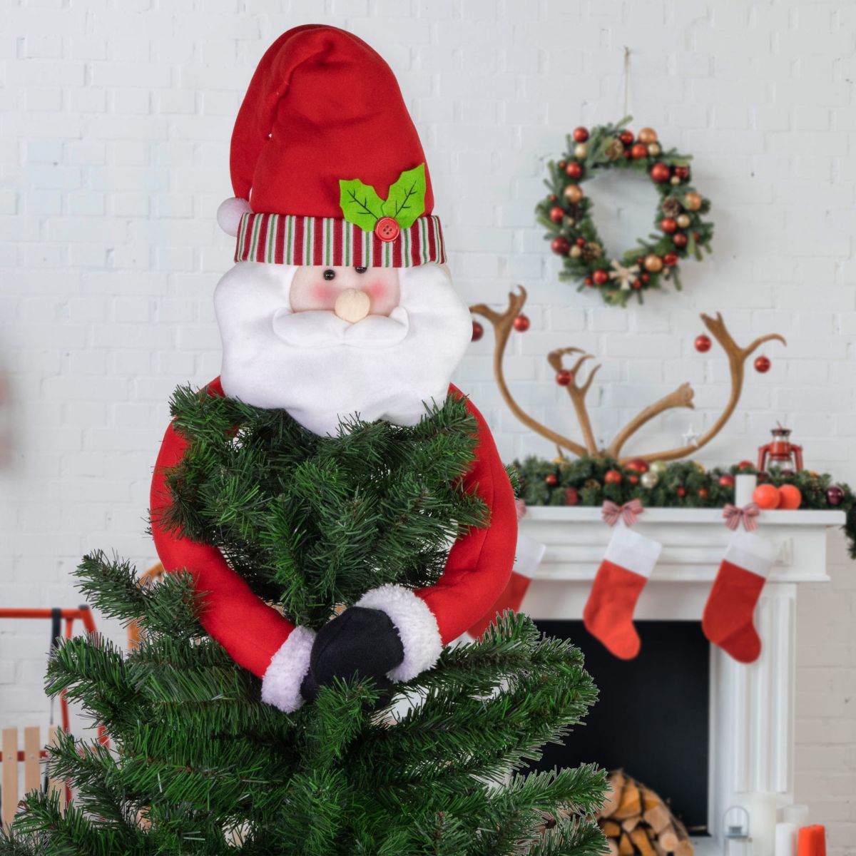 27inch Plush Santa Claus Christmas Tree Topper Unlit