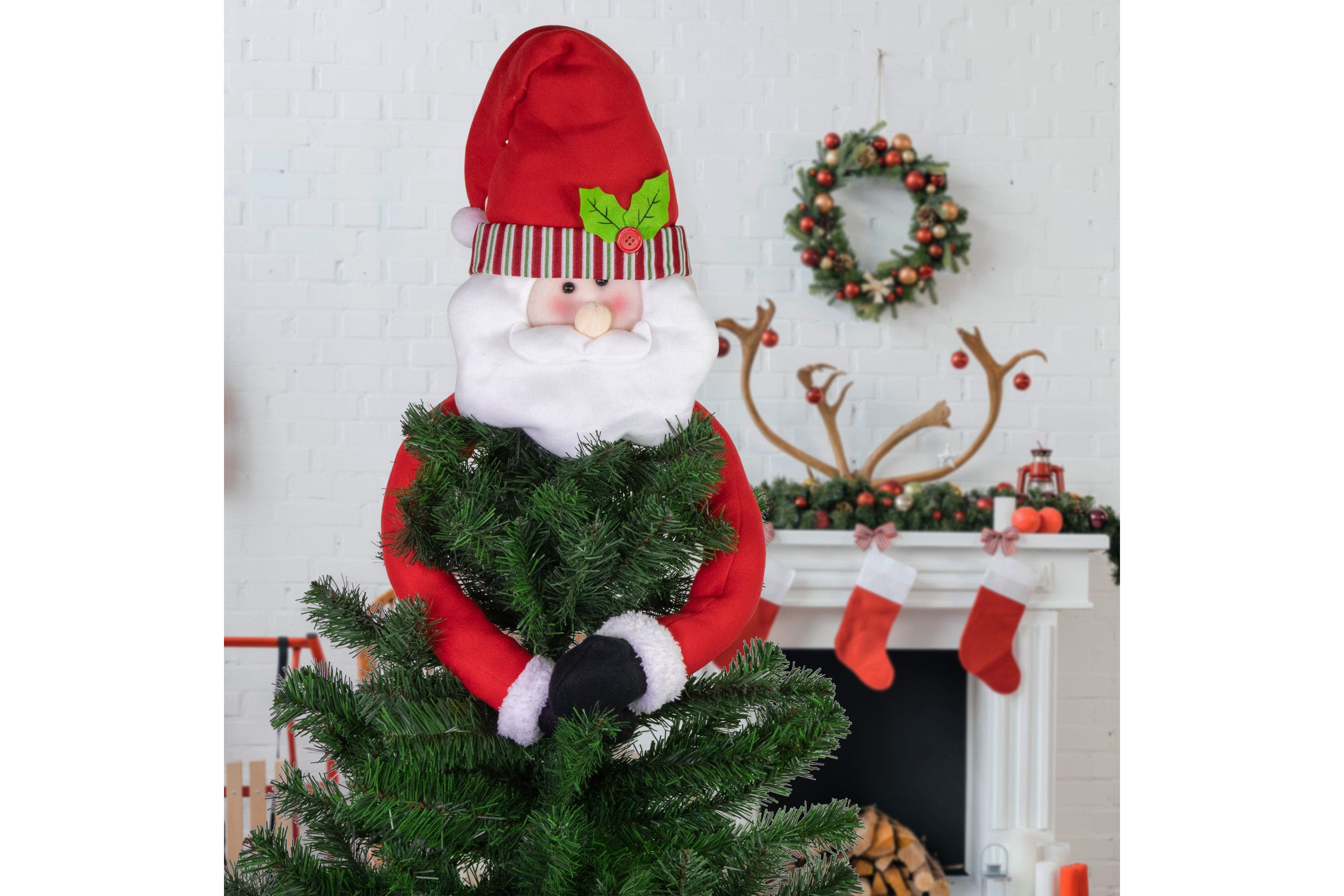 27inch Plush Santa Claus Christmas Tree Topper Unlit