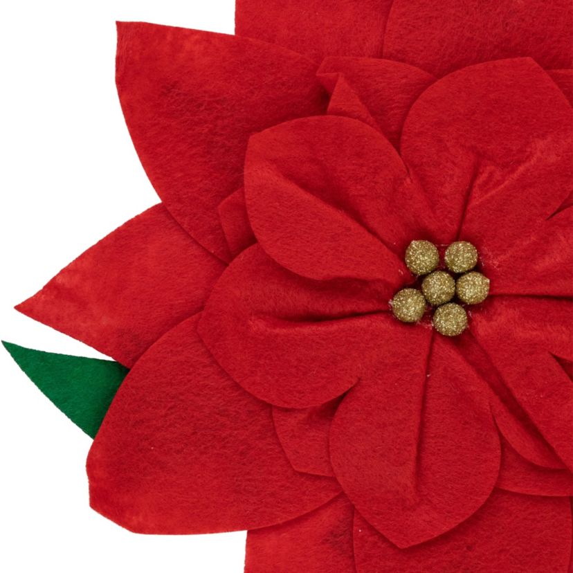 29inch Red Poinsettia Tie-On Christmas Tree Topper Unlit