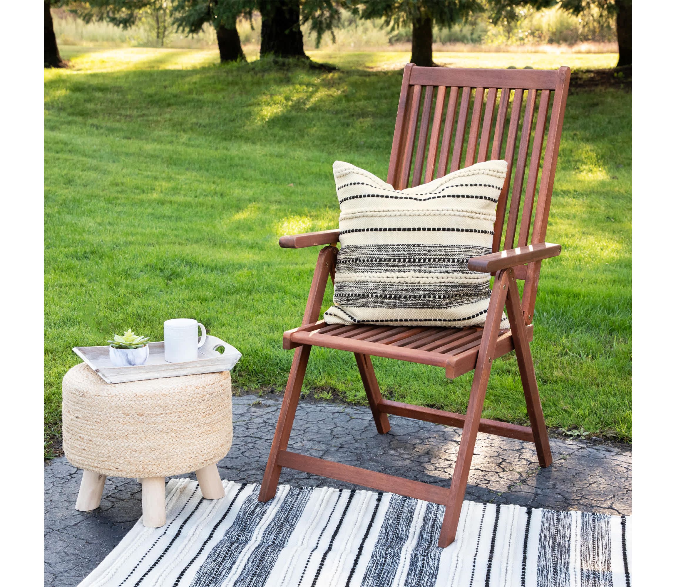 20" Cream and Black Twisted Textured Block Handloom Woven Outdoor Square Throw Pillow