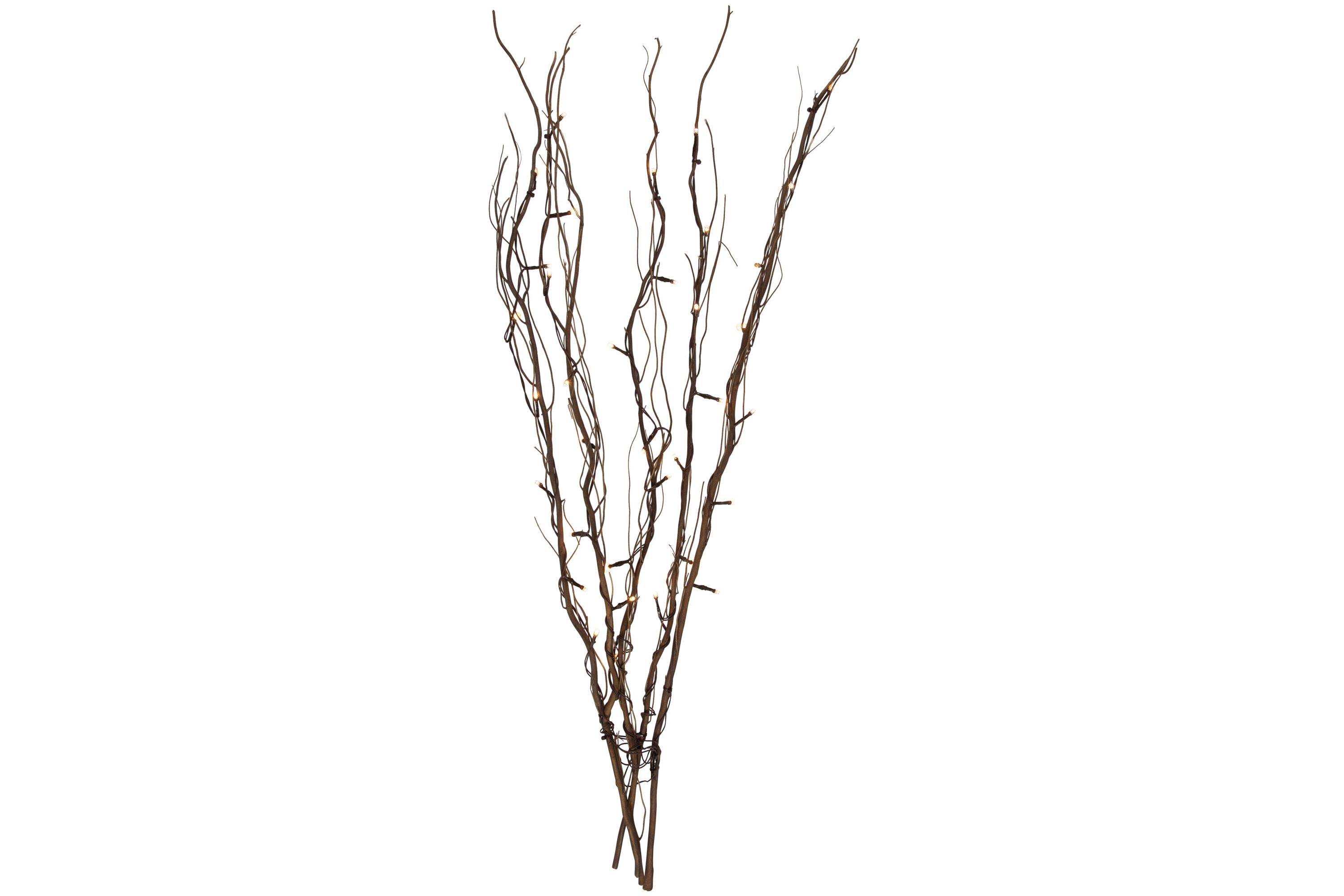 39inch LED Lighted Natural Branch Bundle Christmas Decoration - Warm White Lights
