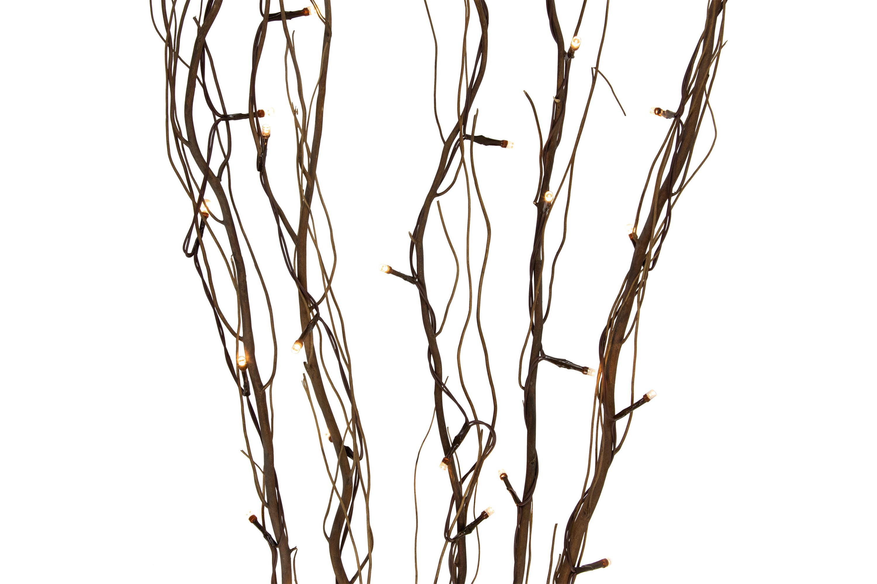 39inch LED Lighted Natural Branch Bundle Christmas Decoration - Warm White Lights